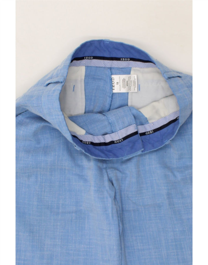 IZOD Boys Slim Casual Trousers 15-16 Years W30 L30 Blue Polyester Vintage Izod and Second-Hand Izod from Messina Hembry 