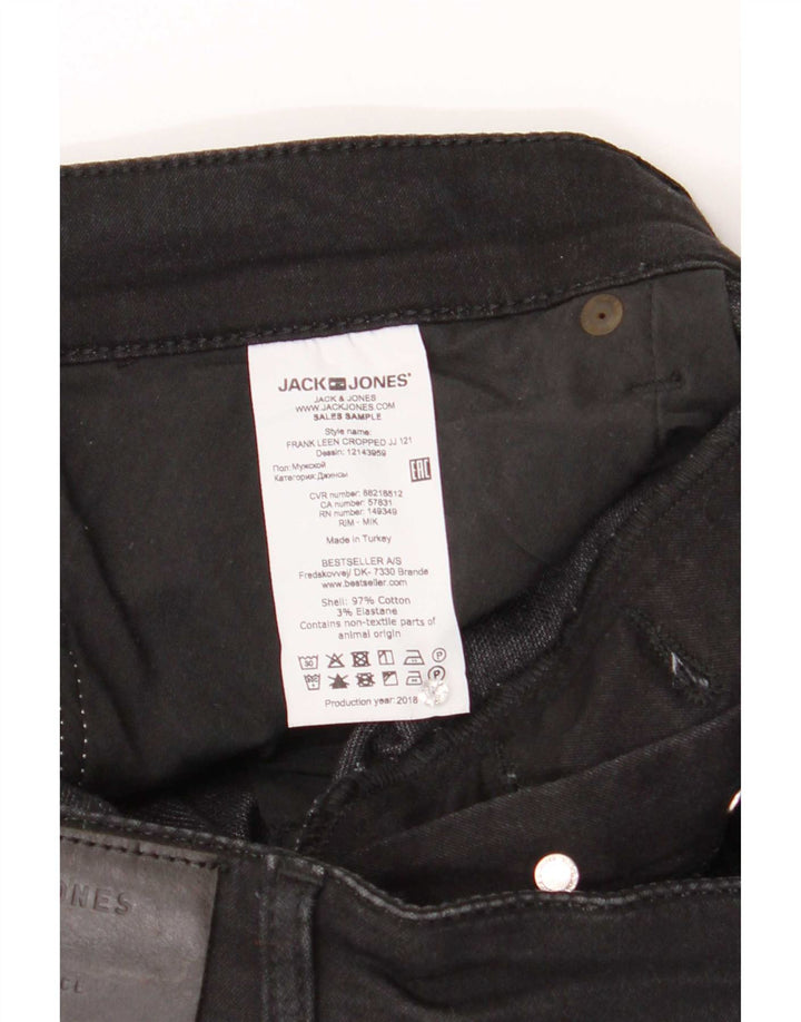 Jeans dritti da uomo Jack & Jones W34 L27 cotone nero