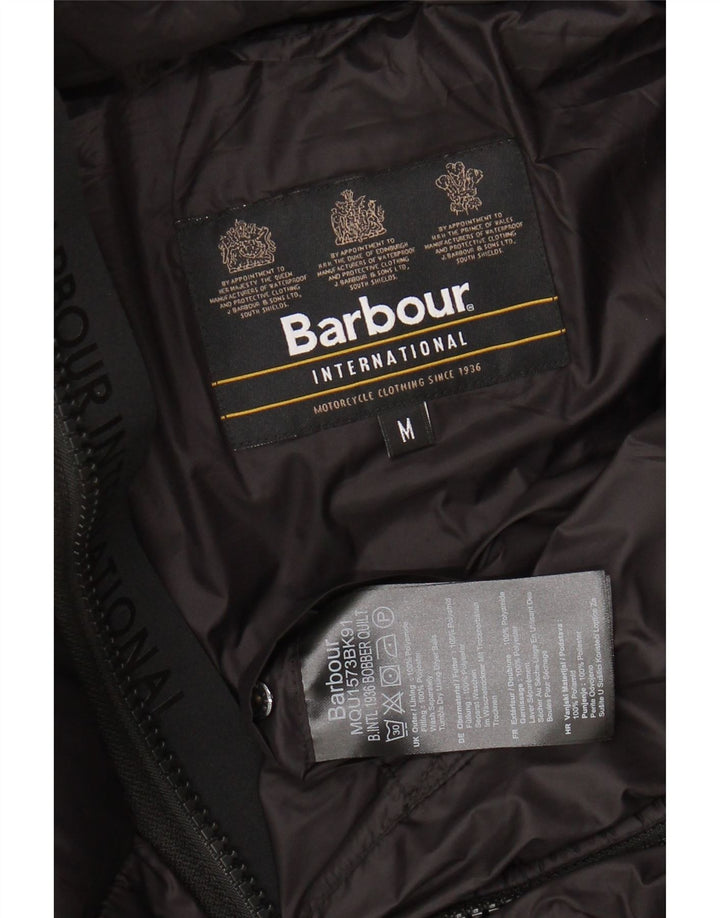 Giacca imbottita con cappuccio da uomo Barbour UK 38 media nera in poliammide