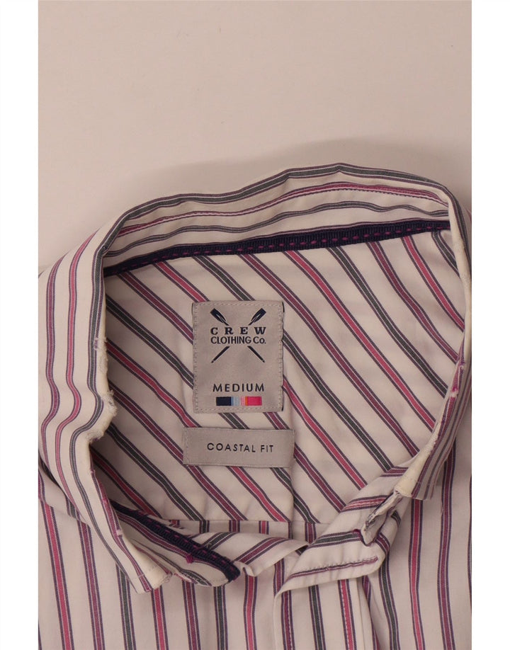 Crew Clothing Camicia da uomo dal taglio costiero in cotone a righe multicolori medie
