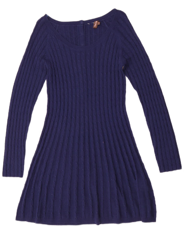 Abito maglione a maniche lunghe da donna Phase Eight UK 12 Lana blu navy medio