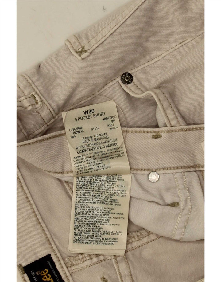 Pantaloncini di jeans da uomo Lee W30 cotone beige medio