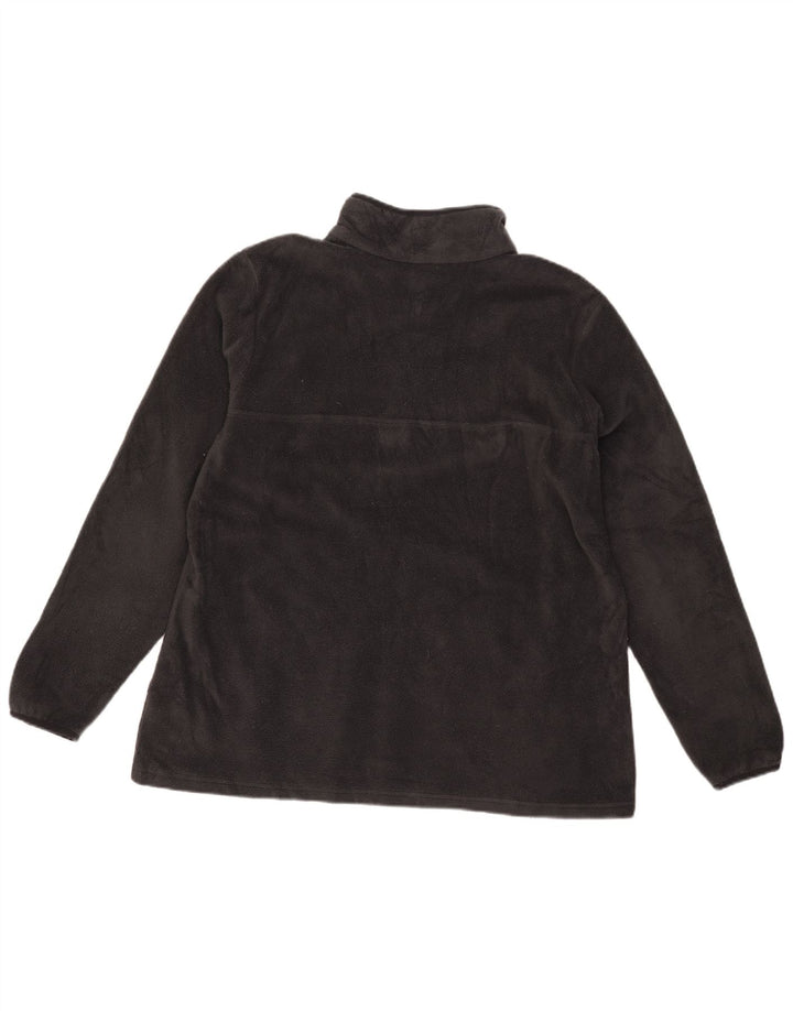 Maglione in pile Columbia da donna con collo a bottoni UK 18 XL poliestere grigio