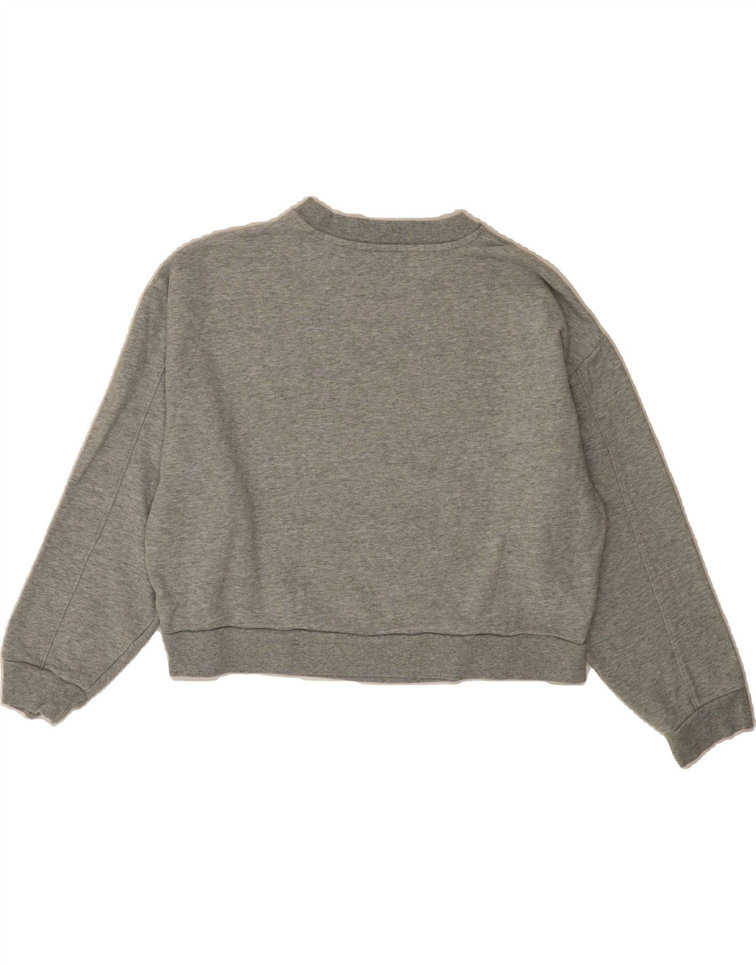 LEVI'S Womens Oversized Graphic Crop Sweatshirt Jumper UK 10 Small Grey Vintage Levi's and Second-Hand Levi's from Messina Hembry 