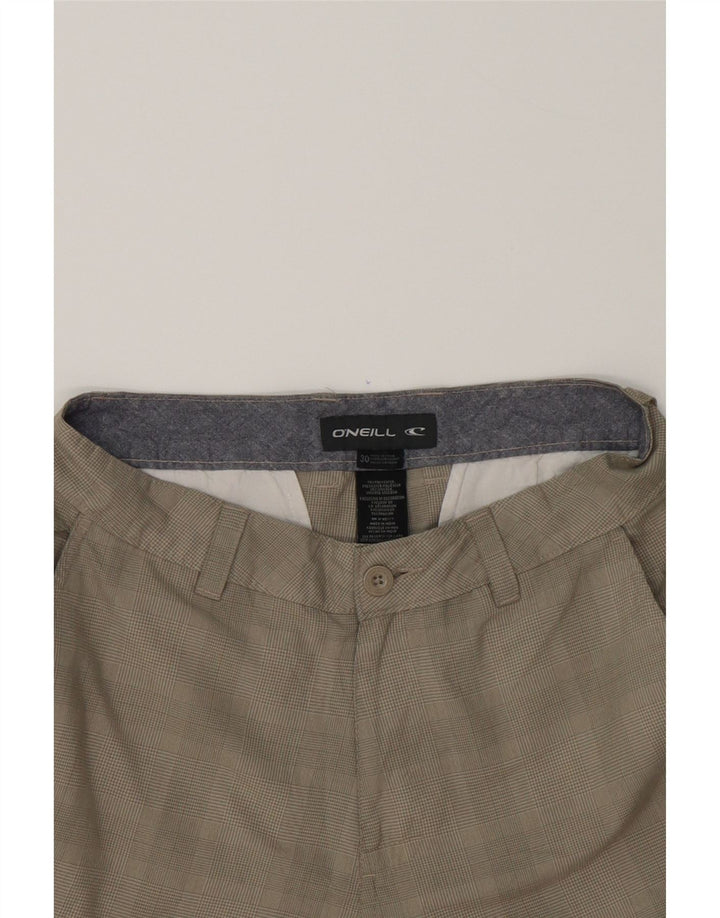 O'NEILL Mens Chino Shorts W30 Medium Grey Check Polyester Vintage O'Neill and Second-Hand O'Neill from Messina Hembry 
