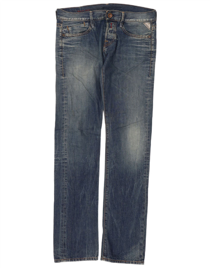 Jeans dritti da donna Replay W31 L34 cotone blu