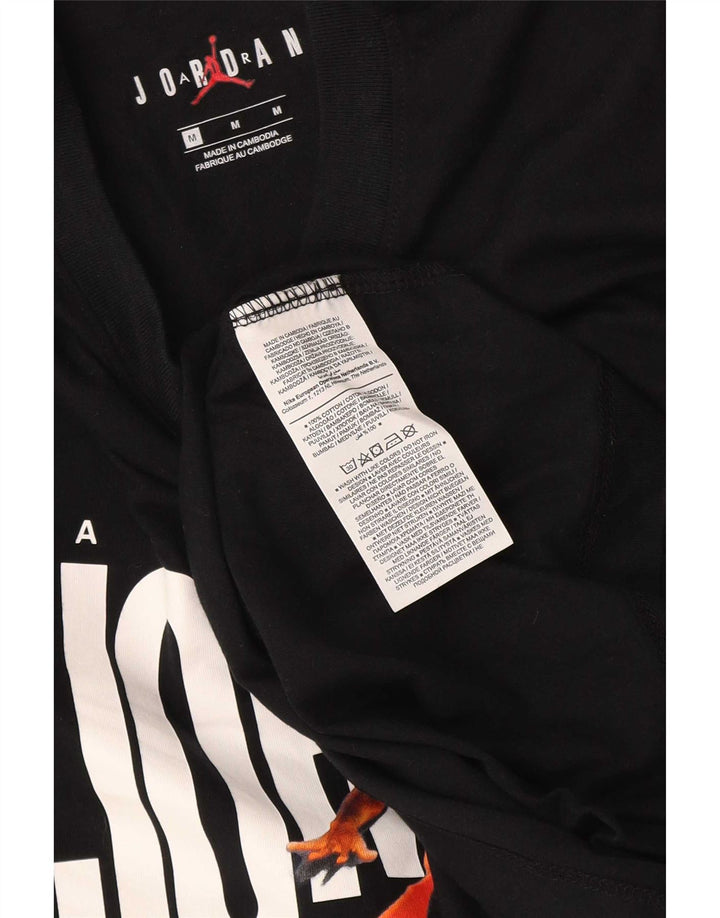 T-shirt grafica da uomo Jordan Top in cotone nero medio