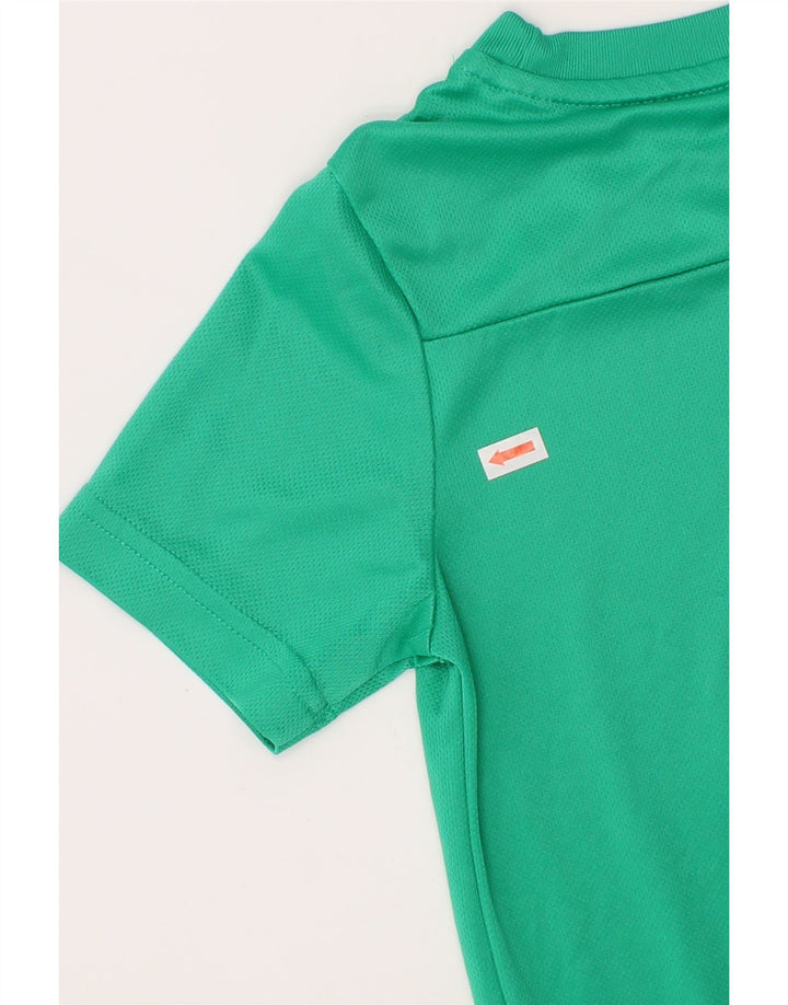 ADIDAS Boys Climalite Graphic T-Shirt Top 7-8 Years Green Polyester Vintage Adidas and Second-Hand Adidas from Messina Hembry 