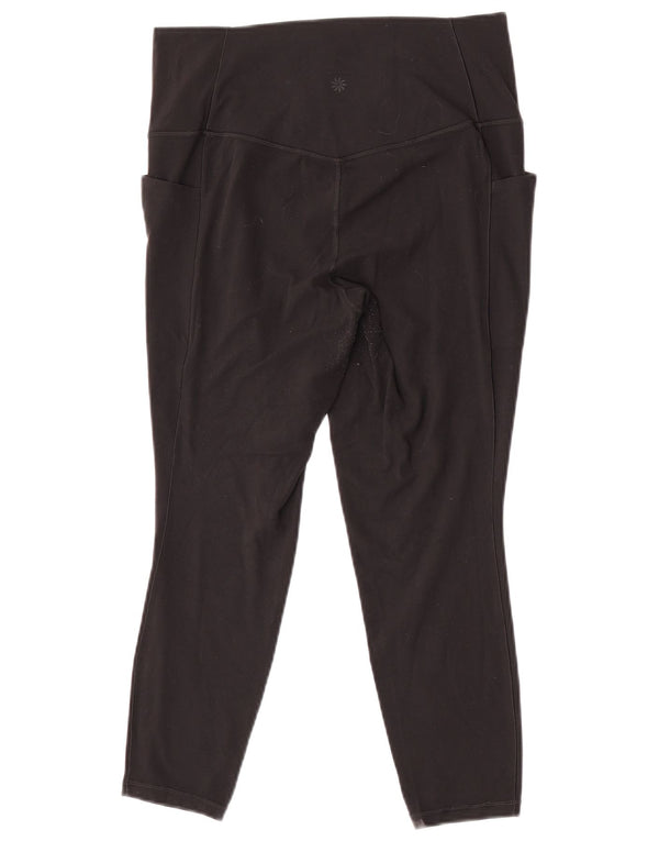 Leggings capri da donna Athleta UK 16 grande nylon nero