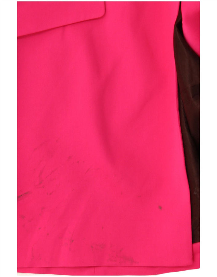 Giacca blazer a 2 bottoni da donna Zara UK 12 viscosa rosa medio