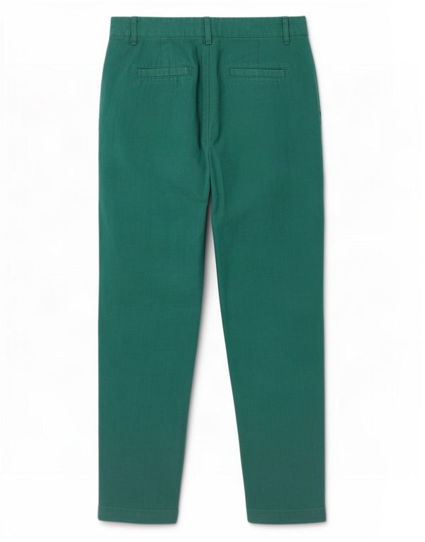 Pantaloni chino affusolati da donna Benetton UK 12 Medium W32 L25 Lino verde