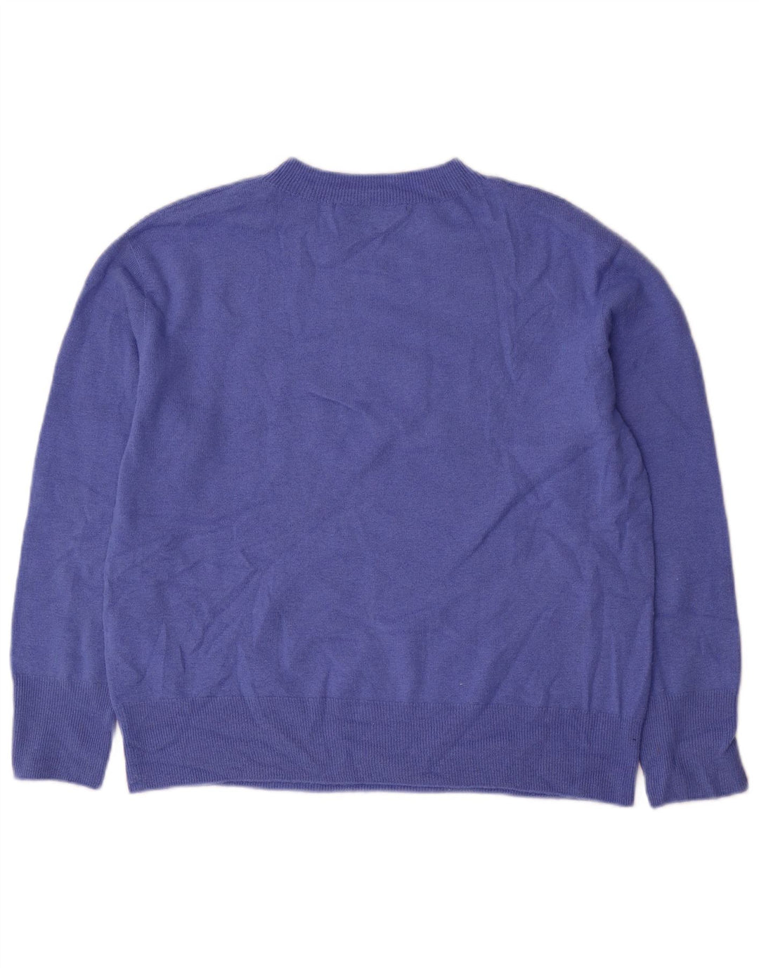 Maglione girocollo oversize da donna Zara UK 10 piccolo in lana blu