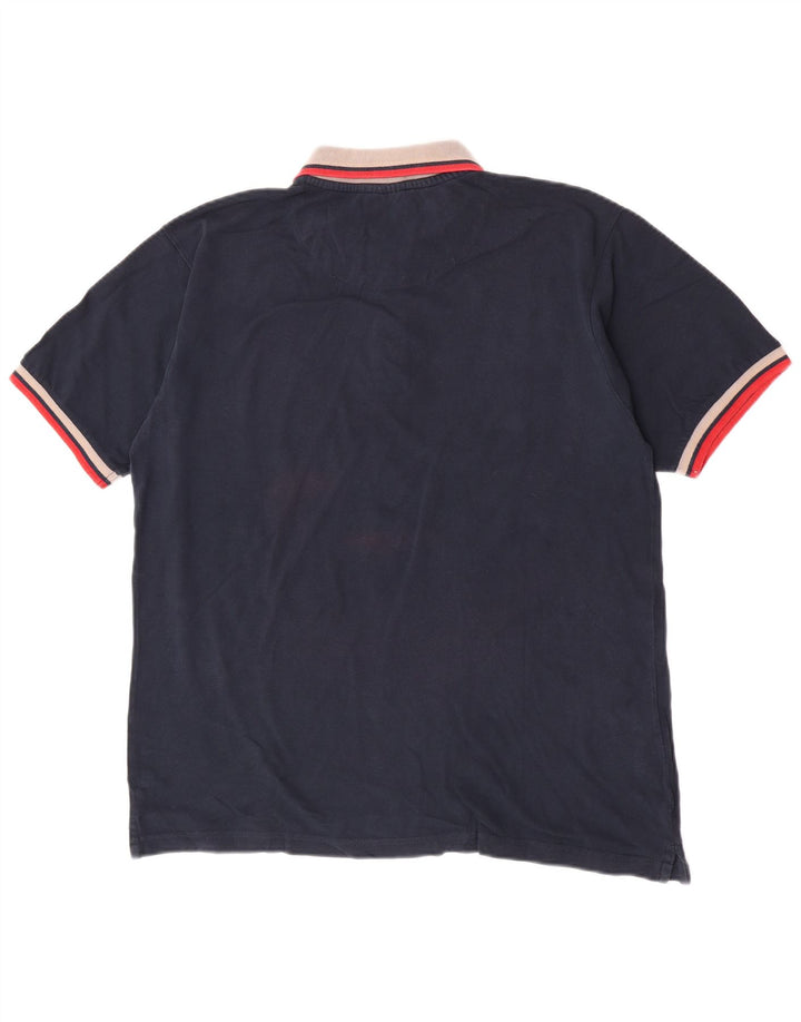 Polo da uomo Lotto XL a righe blu navy