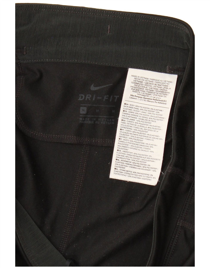Leggings NIKE Dri Fit da donna UK 12 medio nero poliestere