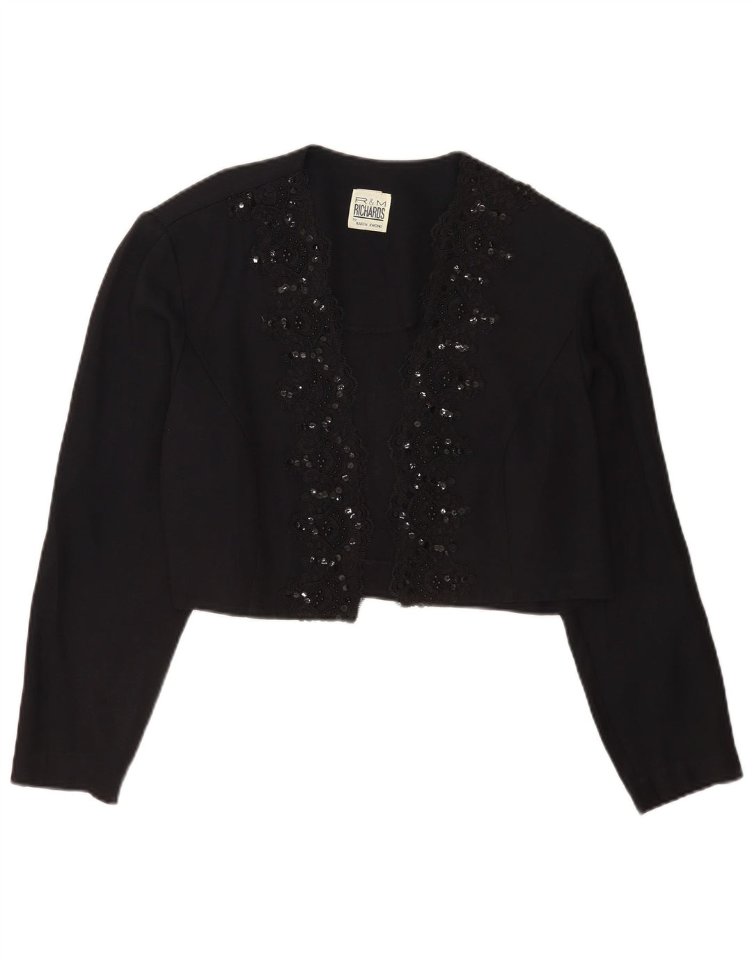Giacca Bolero da donna R&M Richards UK 14 Medium Black Rayon
