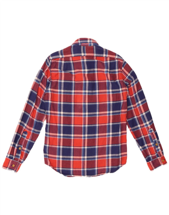J. CREW Camicia da uomo slim fit in flanella piccolo cotone scozzese rosso
