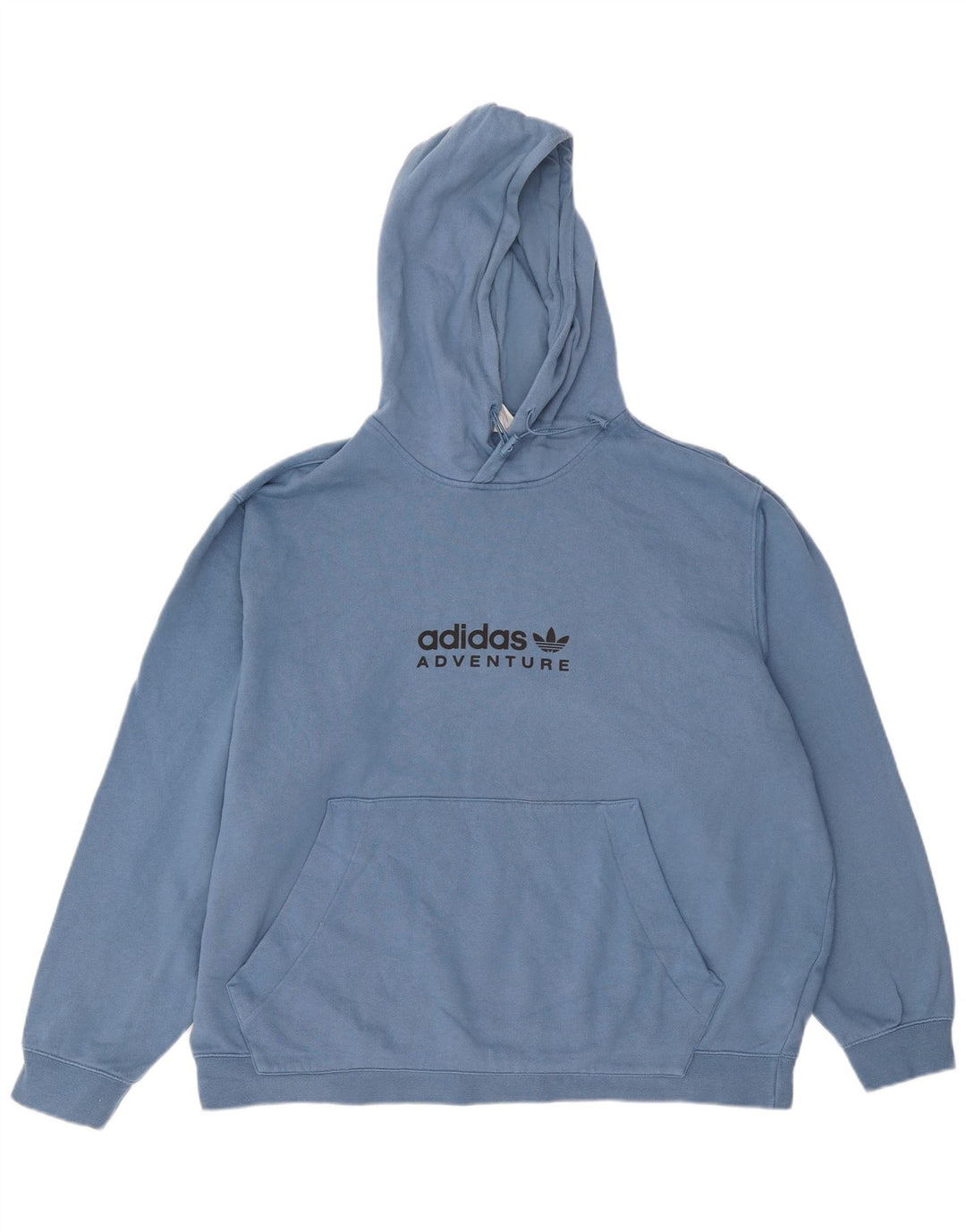 Maglione con cappuccio grafico ADIDAS Adventure da uomo 2XL in cotone blu