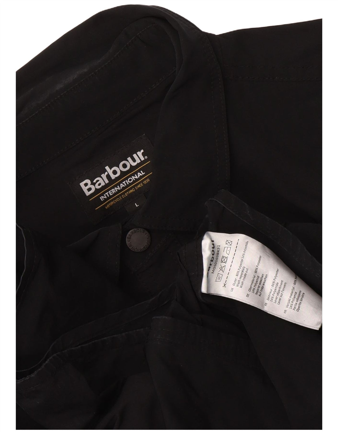 Camicia Barbour da uomo overshirt grande poliestere nero