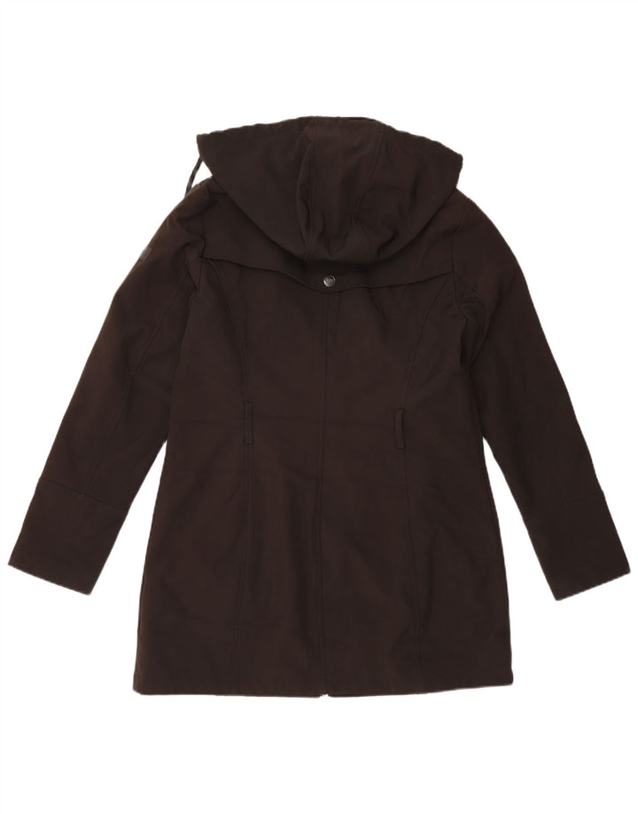 Trench con cappuccio da donna Dkny UK 10 piccolo poliestere nero