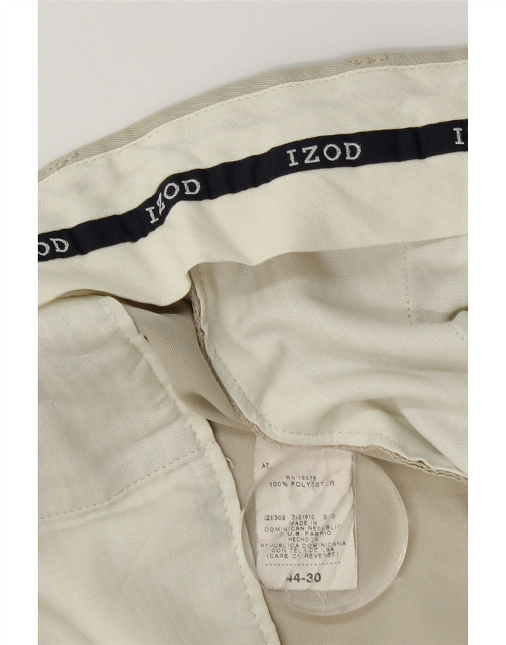 Pantaloni capri da uomo con pegging Izod W44 L22 in cotone beige