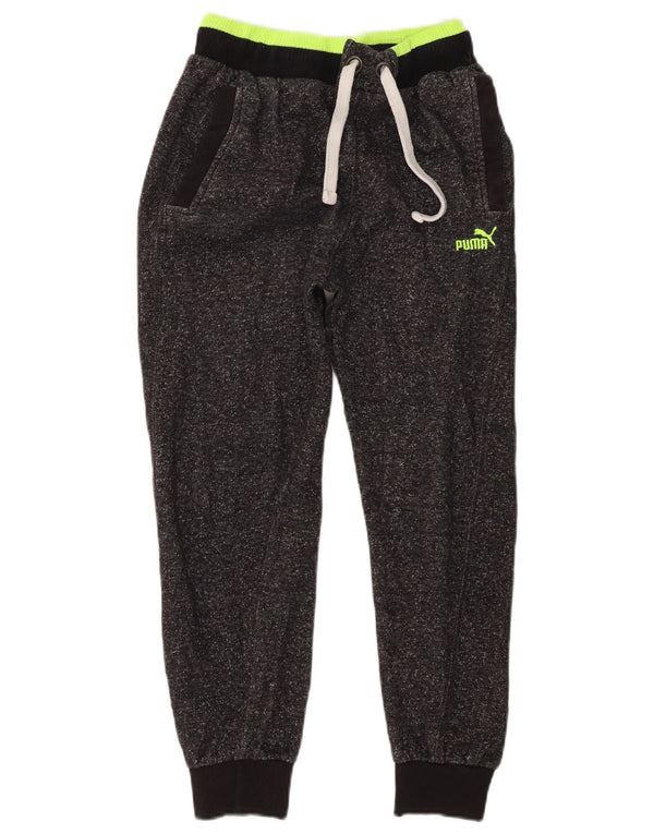 Pantaloni della tuta da ragazzo Puma Joggers 14-15 anni grandi neri screziati
