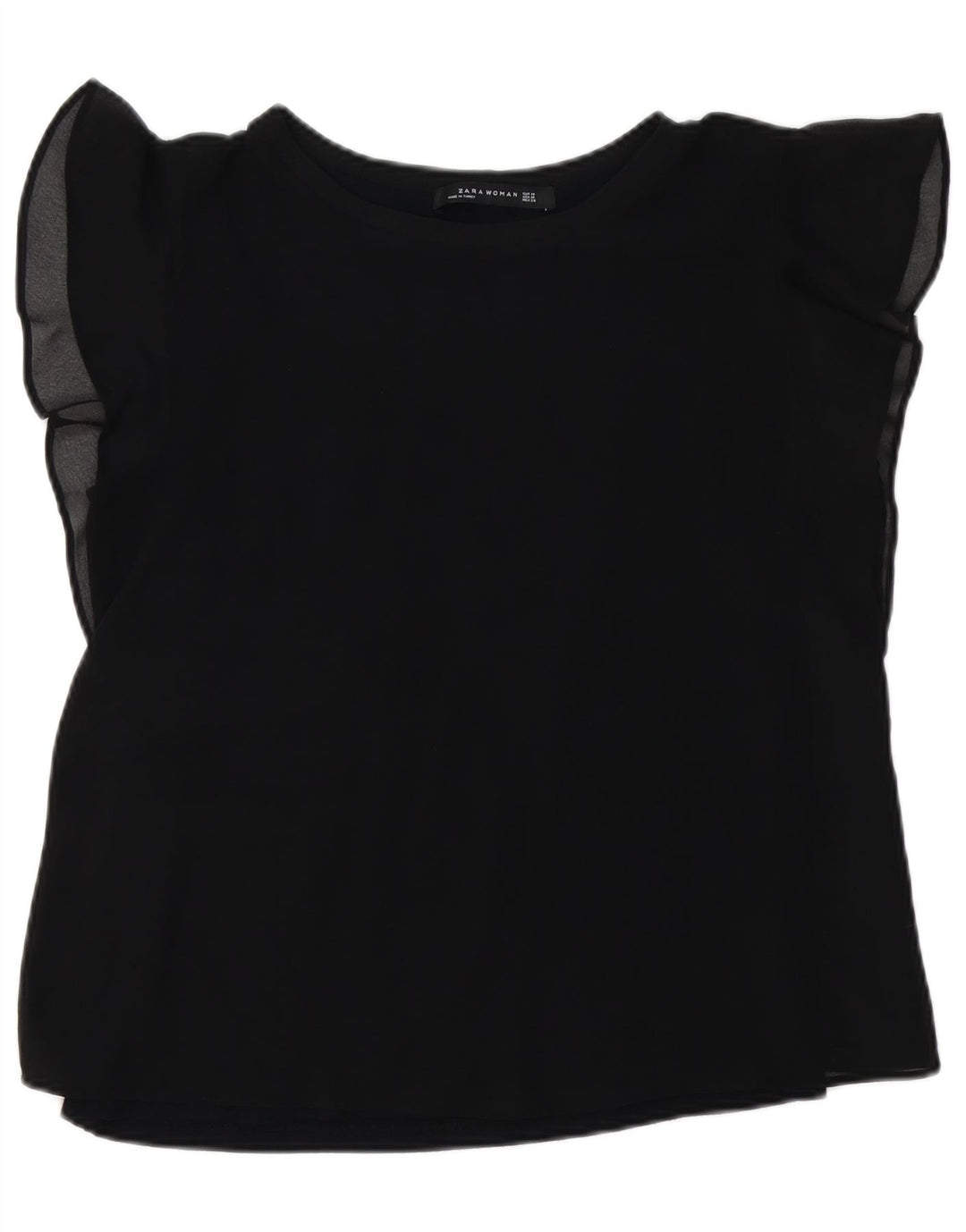 Top in camicetta da donna Zara UK 14 medio nero