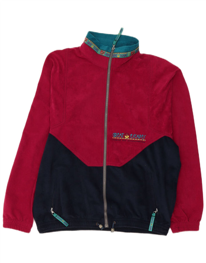 Giacca da tuta da uomo Great Escapes IT 50 Medium Red Colourblock Retro