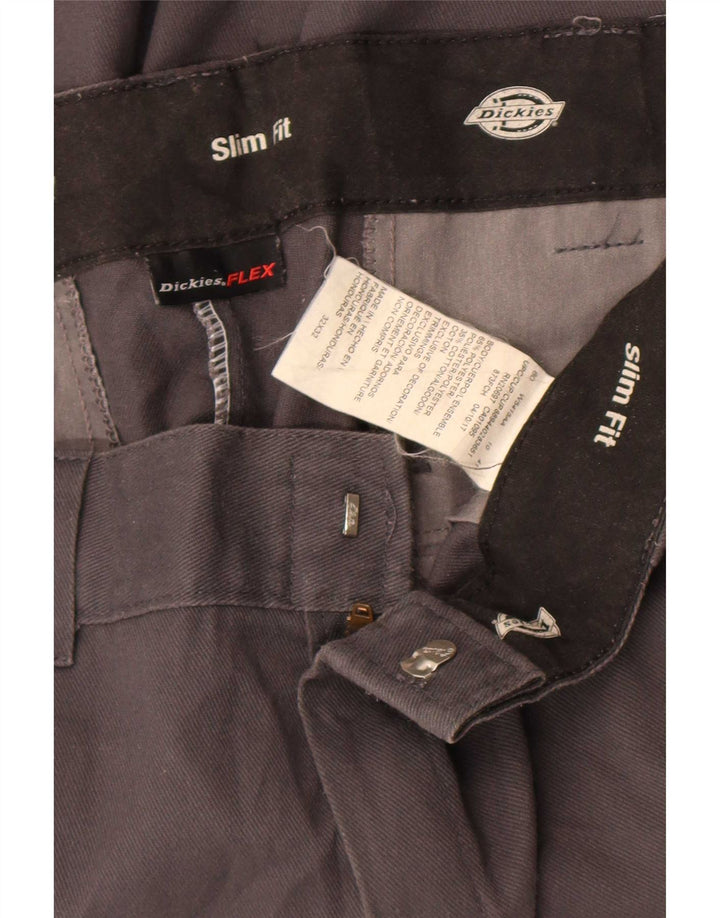 Pantaloni chino slim fit da uomo Dickies W32 L32 poliestere grigio