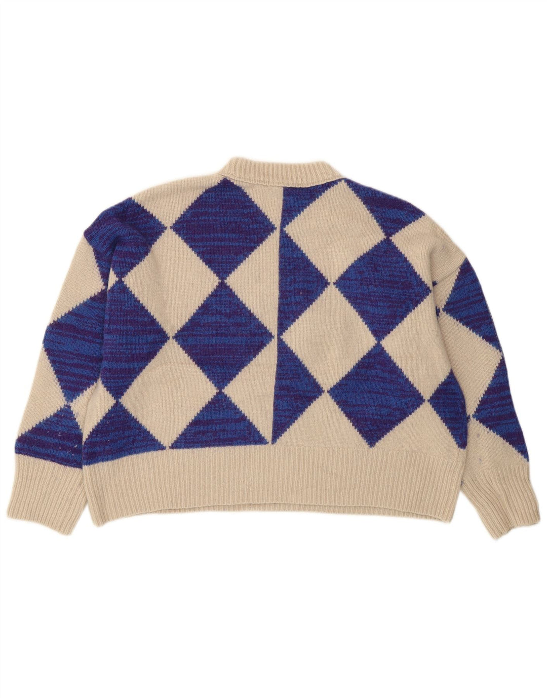 Maglione maglione girocollo corto da donna Whistle UK 10 piccolo lana beige