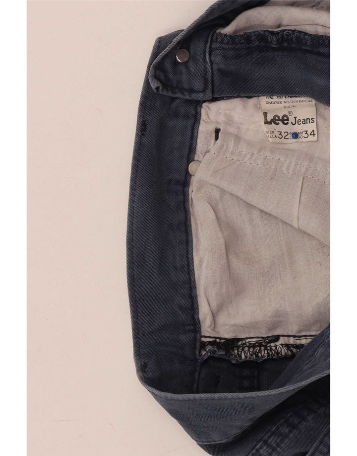Pantaloncini di jeans da donna Lee W32 grandi cotone blu