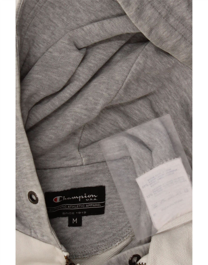 Maglione con cappuccio e zip da donna CHAMPION UK 14 Cotone color block bianco medio