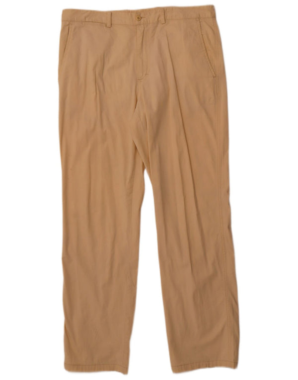 Pantaloni chino dritti da uomo Avirex W34 L30 in cotone beige