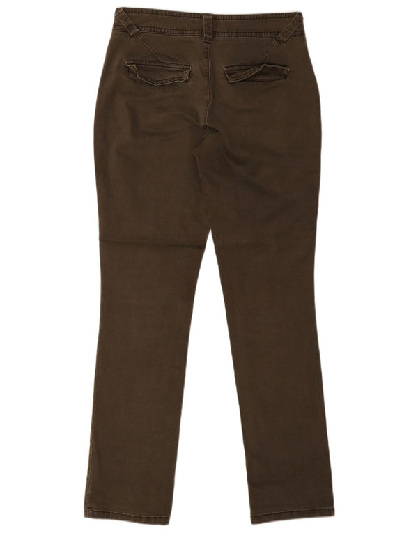 Pantaloni chino slim da donna White Stuff UK 10 piccoli W28 L30 cotone kaki