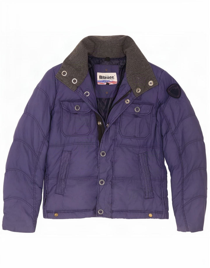 Giacca imbottita da uomo Blauer UK 38 media blu navy in poliammide