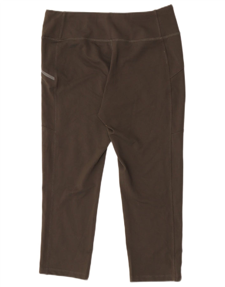 Leggings Capri da donna Eddie Bauer UK 12 Poliestere verde medio