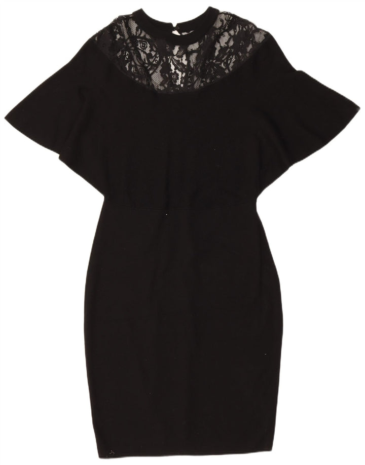 Abito aderente a pipistrello da donna Coast UK 14 grande viscosa nera