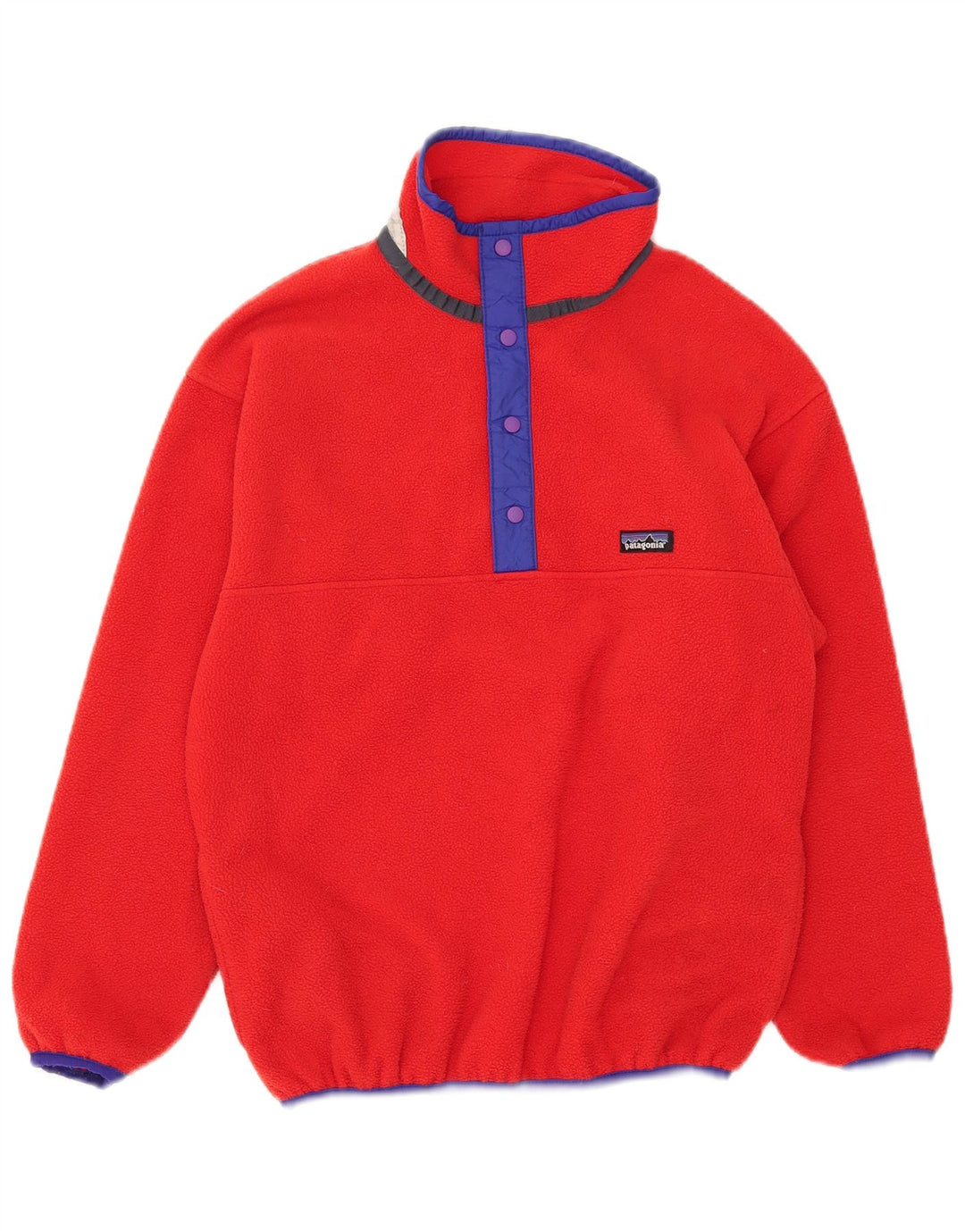 Patagonia Maglione in pile con collo a bottoni per ragazzi 13-14 anni XL Rosso Poliestere