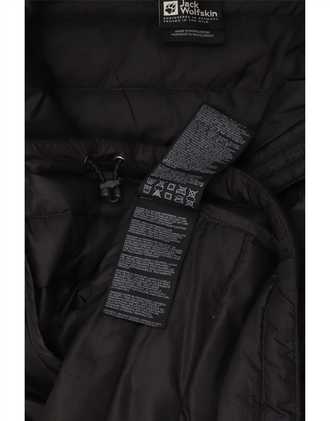 Giacca imbottita da uomo Jack Wolfskin UK 42 XL poliestere nero