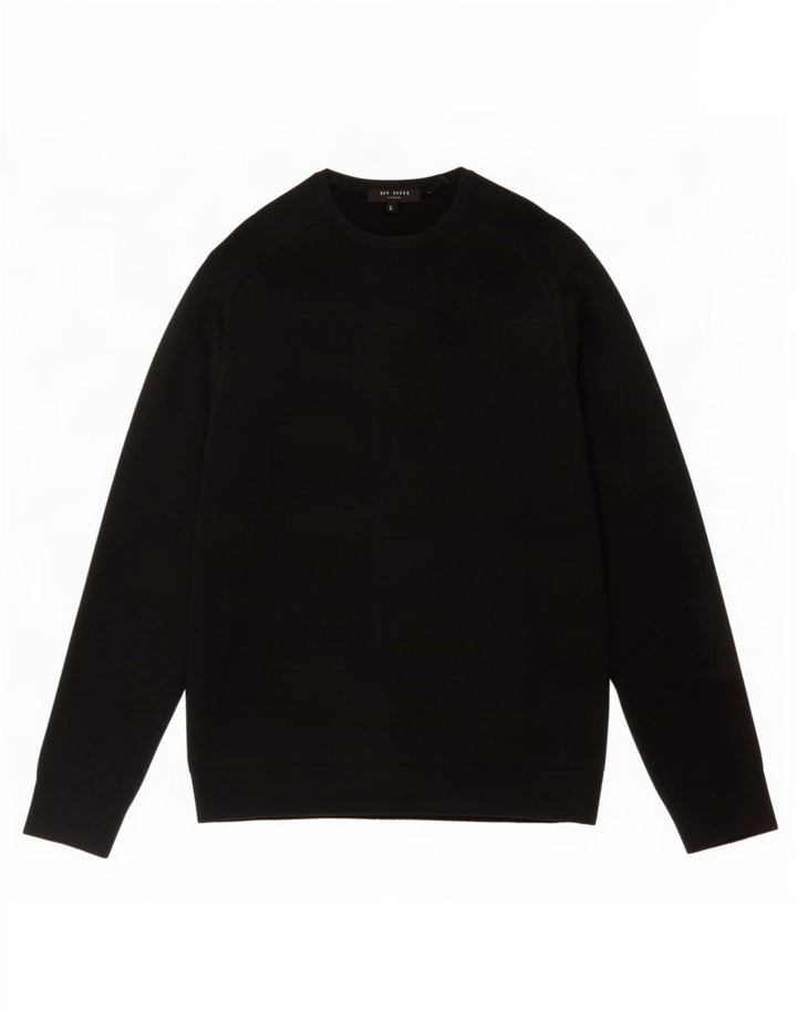 Maglione maglione girocollo da uomo Ted Baker taglia 3 medio nero