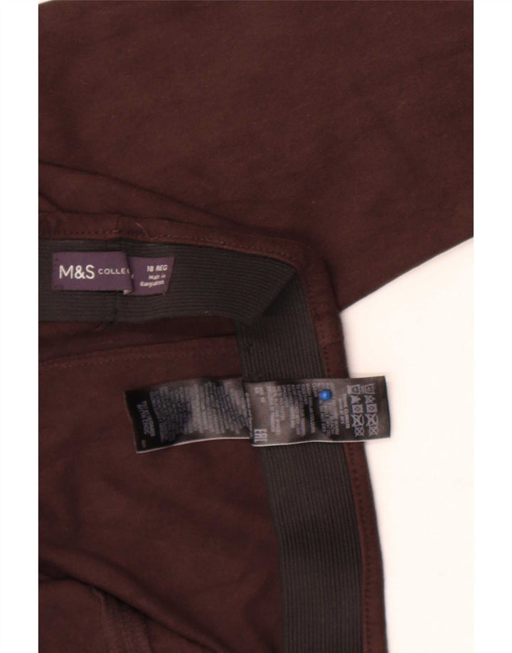 Leggings da donna Marks & Spencer UK 18 XL Poliestere marrone
