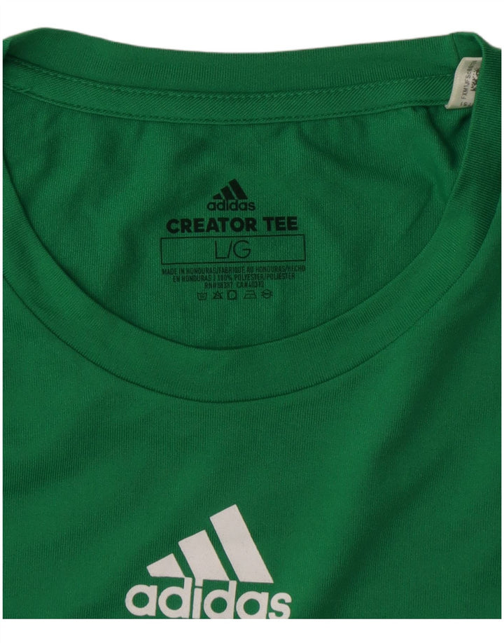 T-shirt ADIDAS da donna Climalite Top UK 16 Large Verde Poliestere