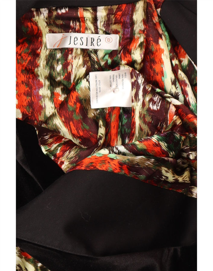 Giacca blazer doppiopetto da donna Jesire UK 8 piccola poliestere nero