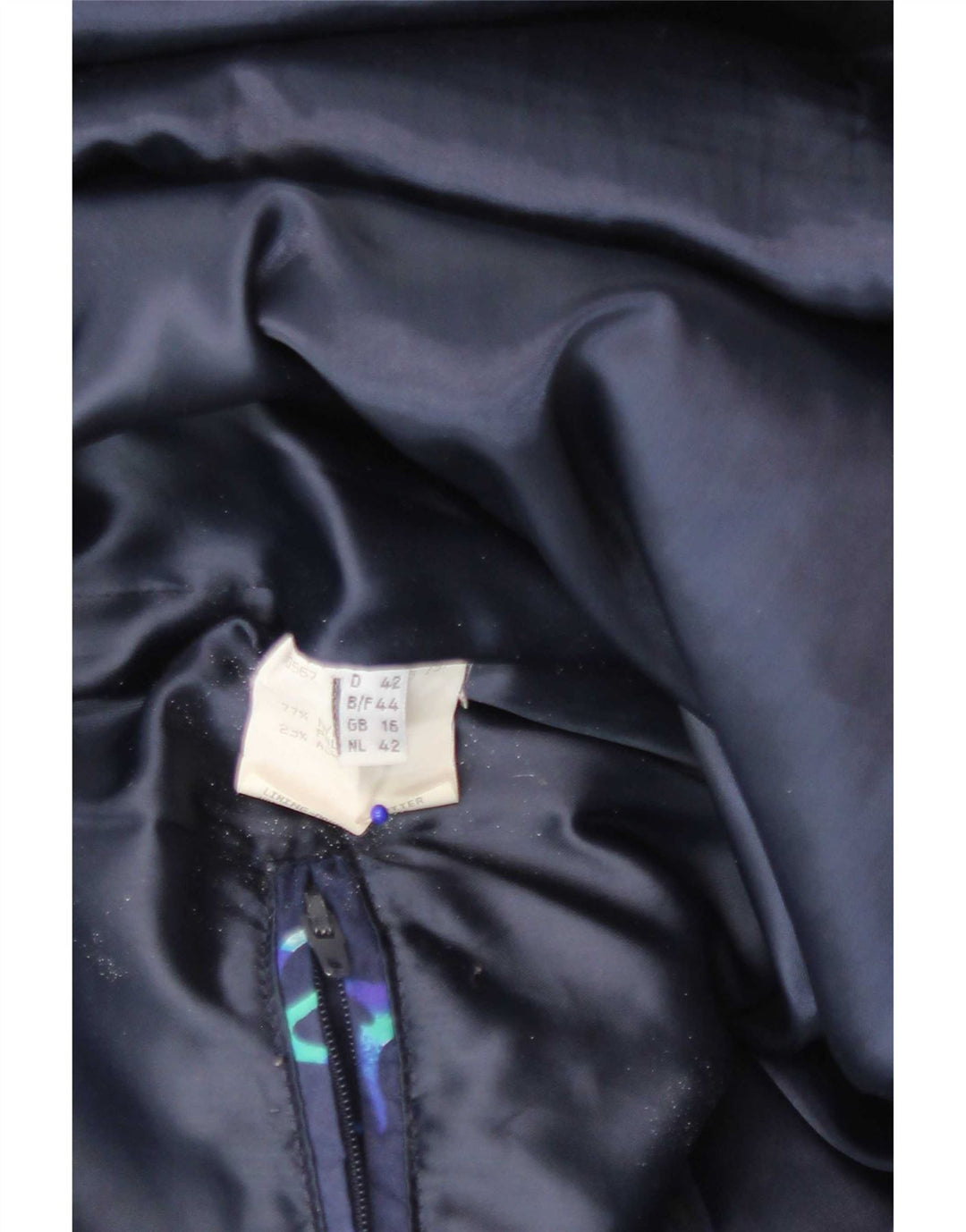 Giacca imbottita con cappuccio da donna FUCHS & SCHMITT UK 16 Large Blu Navy geometrico