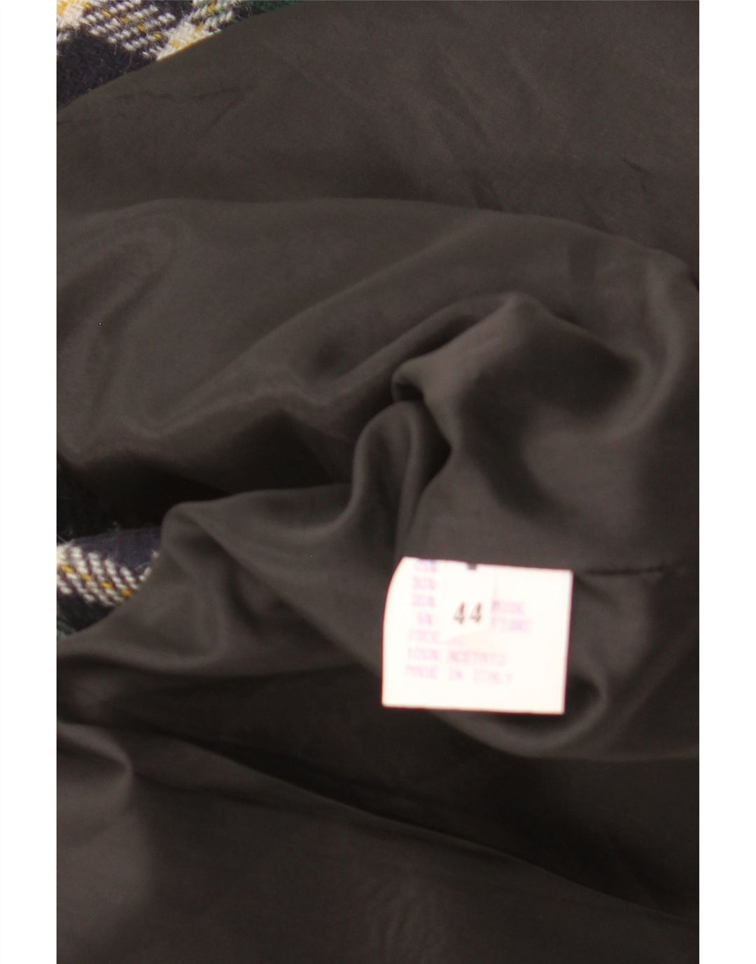 Giacca blazer vintage da donna a 2 bottoni IT 44 in lana a quadri verde medio