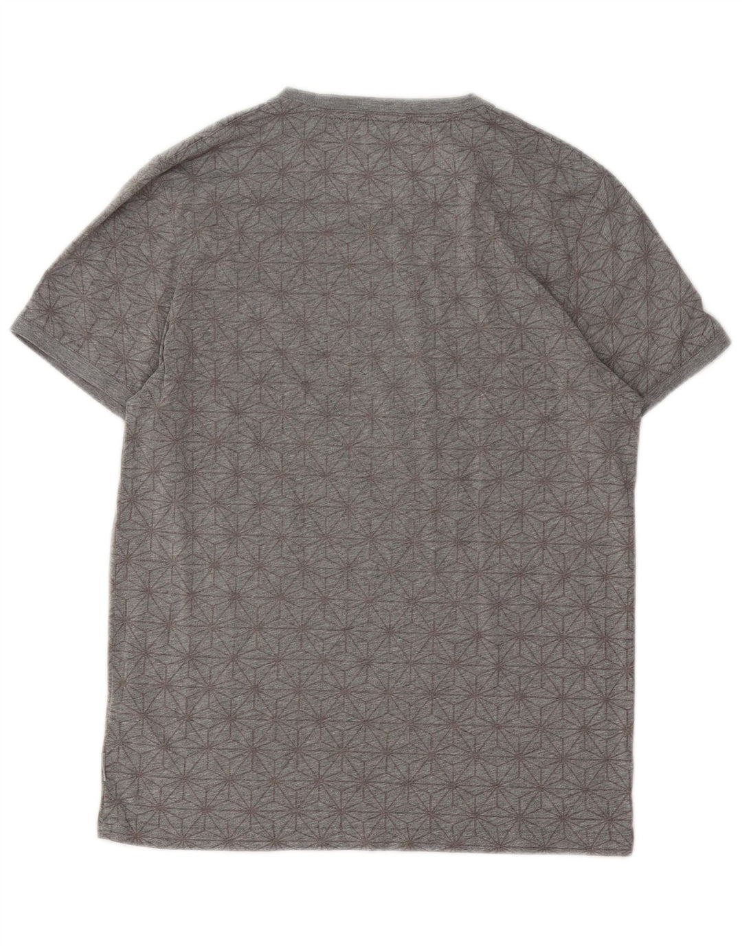 T-shirt grafica da uomo Ted Baker taglia 3 in cotone geometrico grigio medio