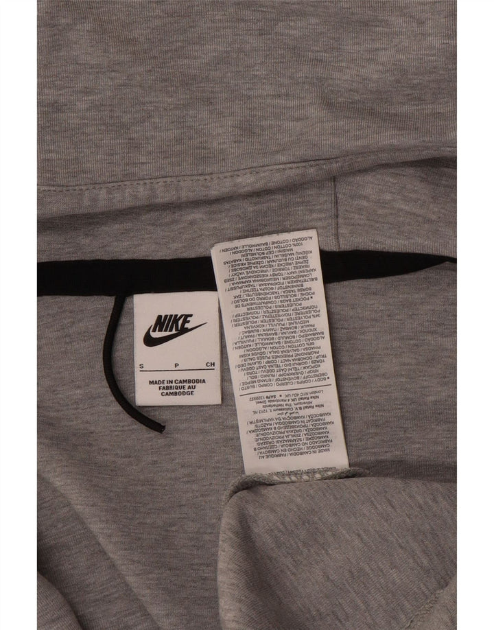 Felpa con cappuccio e zip Nike da uomo piccola in cotone grigio