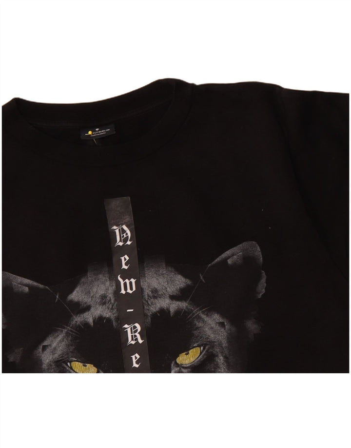 Felpa grafica da uomo Marcelo Burlon piccola in cotone nero