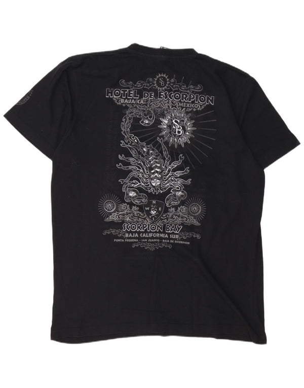 T-shirt grafica da uomo Scorpion Bay Top XL in cotone nero