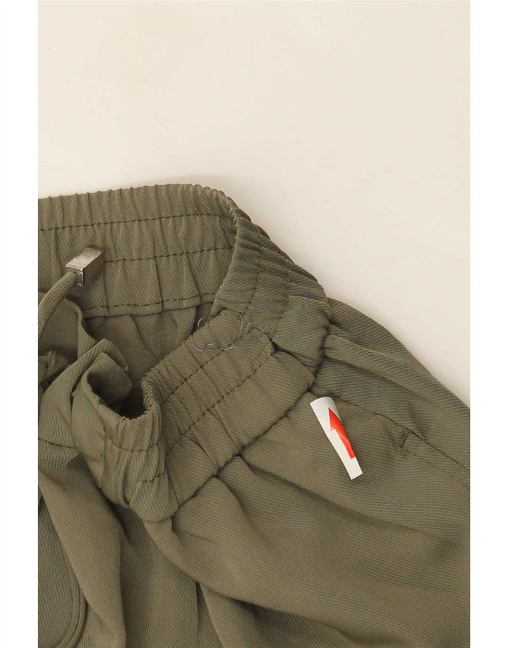 Pantaloni corti affusolati Zara da donna, grandi W32 L24 poliestere kaki