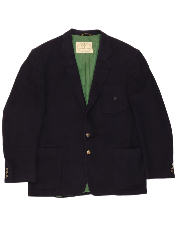 Giacca blazer a 2 bottoni da uomo Brooksfield UK 38 medio blu navy